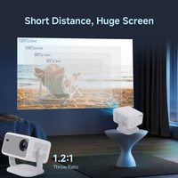 Mini projecteur LED portable intelligent Faisceau vidéo 4K 1080p pour l'éducation au cinéma en plein air à la maison-Rétroprojecteur USB 3D Android Pico
