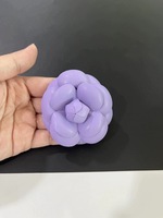 Tissu à motif de mouton chic en forme de 6.6cm Corsage complet petit camélia parfumé pince à tête pour enfants épingles fête bijoux à bricoler soi-même cadeau