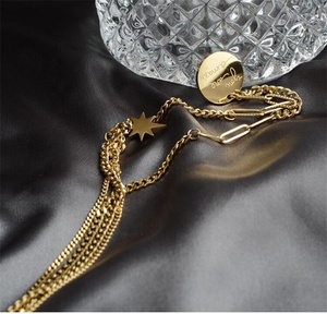 <span class=keywords><strong>Collier</strong></span> ras de cou multi-rangs en acier inoxydable 316l gravé à la mode, <span class=keywords><strong>plaque</strong></span> de nom personnalisée bon marché - Product Image 4