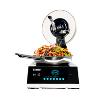 Robot de cuisine professionnel semi-automatique à écran tactile en acier inoxydable pour restaurant, machine à faire sauter les aliments en gros