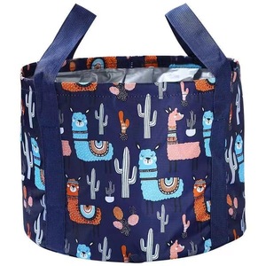 Bassin de voyage portable pliable rond multifonctionnel, sac de rangement pour bain de pieds, pour le camping et l'extérieur - Product Image 5