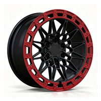 Jantes de voiture de 17 à 20 pouces, 17X 10 18X 9 19X9.5/10, roues forgées monobloc rouge et noir, concave profond, pour BMW
