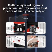 Couvercle de casserole à pression en acier inoxydable 201 épaissi, compatible avec les cuisinières à induction et à gaz, anti-explosion, non revêtu