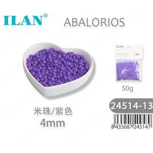 Perline Ilan Abalorios 4mm Viola 50g per Creazione di Gioielli e Artigianato - Product Image 3