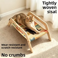 Winners-XC Combo Lit et Griffoir pour Chat en Bois Massif Style Simplicité, Durable et Anti-écaillage