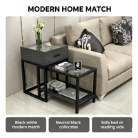 Table basse d'angle réglable en bois, style moderne et simple, pour salon, meuble d'appoint compact pour la maison