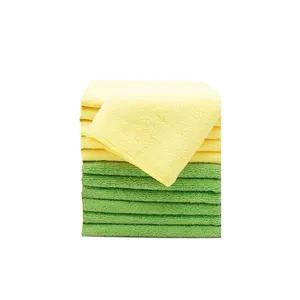 Hot Selling Microfiber Cleaning Cloth Warp Knitted Toalha Cinza 40*40cm 300gsm Car Microfiber Cloth Car Kitchen Towels