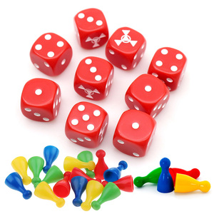 맞춤형 주사위 세트 플라스틱 체스 말 아크릴 D6 6면체 둥근 모서리 맞춤형 주사위 - Product Image 1