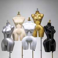 Mannequin féminin brésilien BBL courbé, buste de présentation pour robe de mariée, brillant, grande taille, forte poitrine, fesses généreuses, sans tête