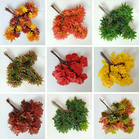 Feuilles de banian vert Branche de printemps artificielle Décor Branches d'arbre artificielles Branche de feuilles d'érable pour arrangement floral