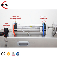 Machine de remplissage semi-automatique HZPK 500 ml pour eau, huile d'olive, pâte, liquide, crème cosmétique/lotion