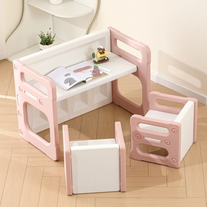 Ensemble de meubles modulaires Montessori SINKIPA pour enfants, bureau et chaise en plastique pour tout-petits, <span class=keywords><strong>table</strong></span> d'activités, étagère pour chambre à coucher, utilisation en appartement - Product Image 1