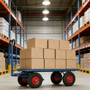 <span class=keywords><strong>Chariot</strong></span> utilitaire extérieur robuste à quatre roues chromé, modèle TC4190, pliable pour le transport dans la cour - Product Image 1