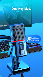 Micrófono de condensador de ordenador superventas, micrófono cardioide USB para juegos para Streaming Podcast <span class=keywords><strong>Studio</strong></span> - Product Image 2