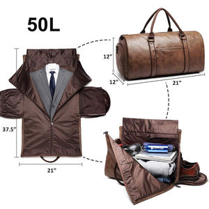 Sac à vêtements Spot Carry, sac à bagages en cuir de voyage, sac de voyage <span class=keywords><strong>convertible</strong></span> pour hommes avec compartiment à chaussures - Product Image 4