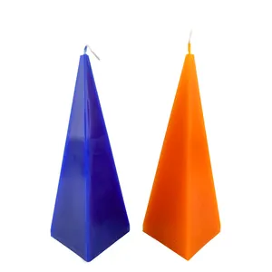 Качественная декоративная цветная свеча в виде пирамиды, Свеча в разных цветах, в форме пирамиды