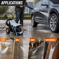 Nettoyeur haute pression électrique industriel 350 bars 5100 PSI, machine de nettoyage haute pression portable pour lavage de voitures, sols, murs, ferme
