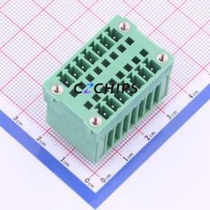 KF2EDGVHM-3.5-2*7P Plug-in Terminal Block Through hole,P=3.5mm Connector Board-to-Board / Socket Closed Screw Fixing 2x7P 3.5mm - Product Image 1