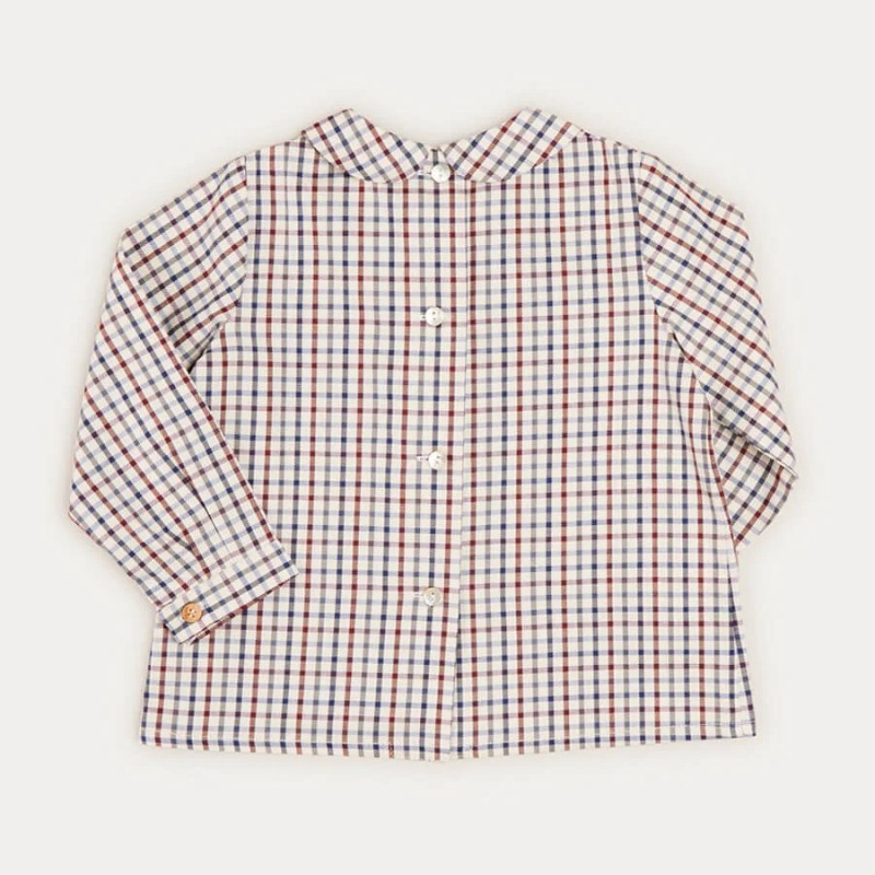 Chemise Carreaux Manches Longues Enfant Flanelle à Carreaux - Manches Longues Boutonnage Devant - Taille 3-14 Ans - Coton Polyester Confort Chemise Garçon