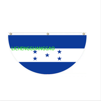 Drapeau en forme d'éventail d'Haïti, design personnalisé, drapeau en forme d'éventail, drapeau de jardin, drapeau d'extérieur, drapeau de cour