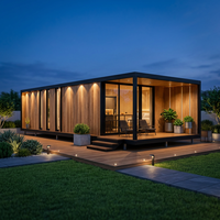 Maison Conteneur Modulaire Portable de 2-3 Chambres, Cabine de Jardin Mobile Préfabriquée en Kit, Moderne, en Bois, Hôtels, Villas, Maisons Prêtes à l'Emploi