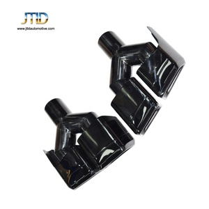 JTLD Knalpot Model Y dengan Dua Lubang Keluar Baru untuk Mercedes Benz AMG Gaya Panjang dan Pendek Berlapis Hitam Mengkilap Garansi 1 Tahun - Product Image 6