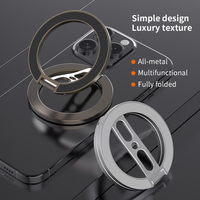 Support de téléphone réglable pour bureau, salle de sport, voiture, support magnétique double face en forme de Z, support en alliage de zinc, poignée pour téléphone portable
