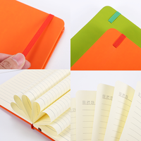 2022 nouveauté A5 cahier de haute qualité en cuir PU bureau Journal bande élastique Logo personnalisé Pages lignées couverture rigide en gros
