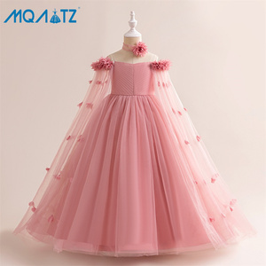 Robe de soirée en satin pour filles MQATZ ODM, nouvelle robe <span class=keywords><strong>longue</strong></span> et moelleuse de princesse avec broderie florale en dentelle pour enfants de <span class=keywords><strong>8</strong></span> à 12 <span class=keywords><strong>ans</strong></span>, anniversaire, soirée LP-512 - Product Image 4