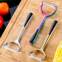 Zinken legering handvat draaibare mesjes roestvrijstalen Y-vormige groenteschiller aardappel fruit schilmes voor restaurant keuken gadget