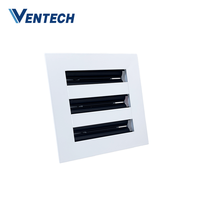 Diffuseur linéaire réglable à 3 fentes en aluminium pour conduits d'air conditionné Ventech HVAC