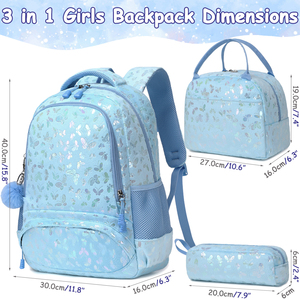 Di alta qualità carino <span class=keywords><strong>unicorno</strong></span> cartone animato stampa zaino scuola nuovo studente Bookbag con astuccio e <span class=keywords><strong>borsa</strong></span> per il pranzo per le ragazze - Product Image 5