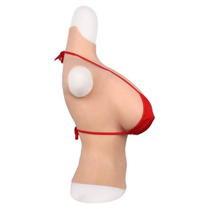 Sous-vêtements unisexe, faux <span class=keywords><strong>seins</strong></span> transgenres, <span class=keywords><strong>seins</strong></span> en silicone avec mamelons, demi-corps en silicone - Product Image 3