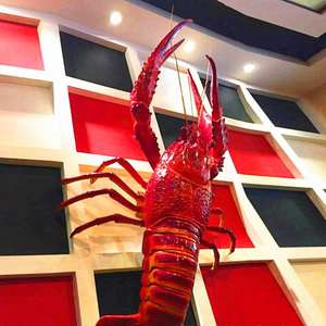 Escultura de Cangrejo Rey Grande, Arte 3D en Fibra de Vidrio, Ecológica, Duradera, Hecha a Mano, Estilo Pop Art Moderno, para Decoración de Interiores/Exteriores de Restaurantes de Lujo - Product Image 1