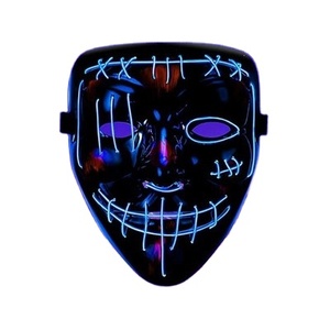 T-Worthy Halloween ricaricabile in PVC LED maschera mista colori al Neon festa Masque con effetto luminoso bagliore nel buio - Product Image 1