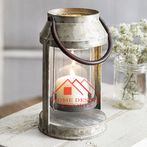 Lanterne à bougie en fer galvanisé rustique vintage pour décoration de mariage, dernier design, lanterne à bougie en fer vintage - Product Image 6