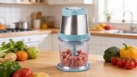 Mini hachoir à viande électrique domestique, moteur en cuivre pur, lames en acier inoxydable, petite capacité, appareil de cuisine pour usage personnel