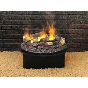 Uap Air Uap Api Elektrik Mangkuk Api, Set Log Efek Uap Mangkuk Api untuk Dekorasi Rumah