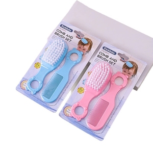 Juego de cepillo de Peine de masaje para recién nacidos, cepillo de seguridad de estilo de dibujos animados para quitar la tapa de la cuna hecha de plástico PP - Product Image 6