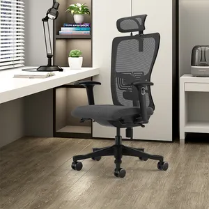 Guangzhou Vaseat Factory Ergonomic Office Chair Swivel Lift Mesh And Fabric Material Adjustable Headrest For Executives