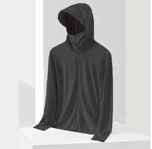 RUIQUWIN Vente directe usine – Nouvelle veste d'été légère, respirante, à capuche zippée, séchage rapide, anti-bactérienne, protection solaire UPF50+ en polyester - Product Image 2