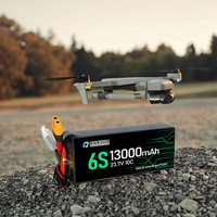 Batterie haute densité énergétique 265 Wh/kg 4S 6S 12S 13000 mAh 11000 mAh, adaptée aux drones, haute densité énergétique, livraison rapide.