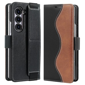 เคสแบบพับได้รุ่นใหม่ ดีไซน์ทันสมัย ใช้ได้กับ Samsung ZFold2/3/4/5 ลด 40% พร้อมสายคล้องมือ, ขาตั้ง และช่องใส่บัตร สไตล์ธุรกิจ - Product Image 4