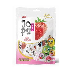 Jopy Mini Tiras de Gelatina 300g Sabor Frutas Mixtas, Pudín Suave Masticable, Bolsas de Postre, Paquete para Fiestas - Product Image 1