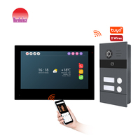 Telepon pintu logam interkom telepon 4 kawat Analog 7 inci Harga murah dengan fungsi Buka kunci