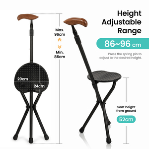 <span class=keywords><strong>Canne</strong></span> de marche en fibre de carbone avec <span class=keywords><strong>siège</strong></span>, design ergonomique, robuste et fiable, <span class=keywords><strong>pour</strong></span> <span class=keywords><strong>personnes</strong></span> <span class=keywords><strong>âgées</strong></span> et seniors, soutien quotidien - Product Image 4