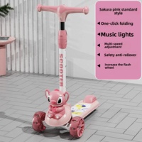 Trottinette Enfant Pliable en Plastique à 3 Roues, Trottinette Musicale pour Enfants, Jouet d'Extérieur, Vente en Gros à Prix Abordable