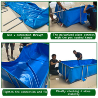 Liitong — filet de serrage en PVC, taille personnalisée, conception de bâche en PVC ou rectangulaire, réservoir d'élevage de poissons, 1000 litres