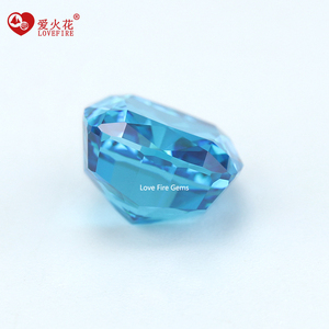 Cushion Cut love <strong>Fire</strong> <strong>Gems</strong> Wholesale Blue Color Loose <strong>Stones</strong> High Quality New Cutting Method 4k Ice Crushed Cut Cubic Zirconia - Product Image 4