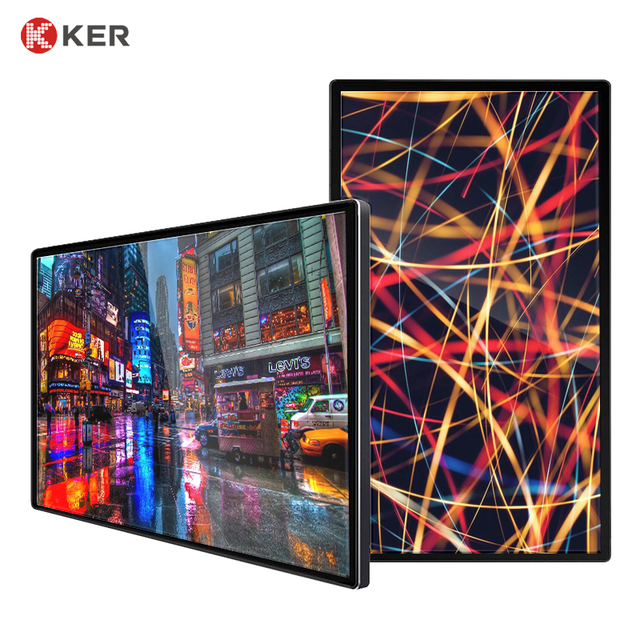 32" 43" 49" 55" 65" Wall Mount 4K HD/FHD Stainless Steel Digital Poster LCD Advertising Screen for Retail Shopping Mall Subway